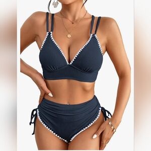 Herseas Women's Bikini Set Size Medium Blue